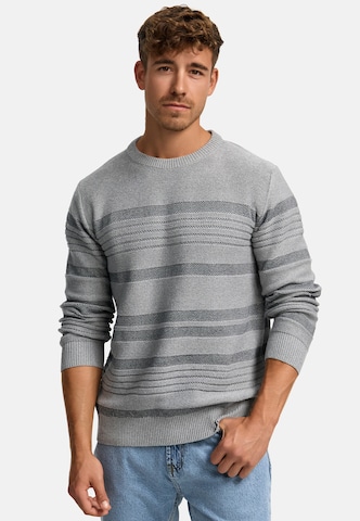 INDICODE JEANS Sweater 'Scott' in Grey: front