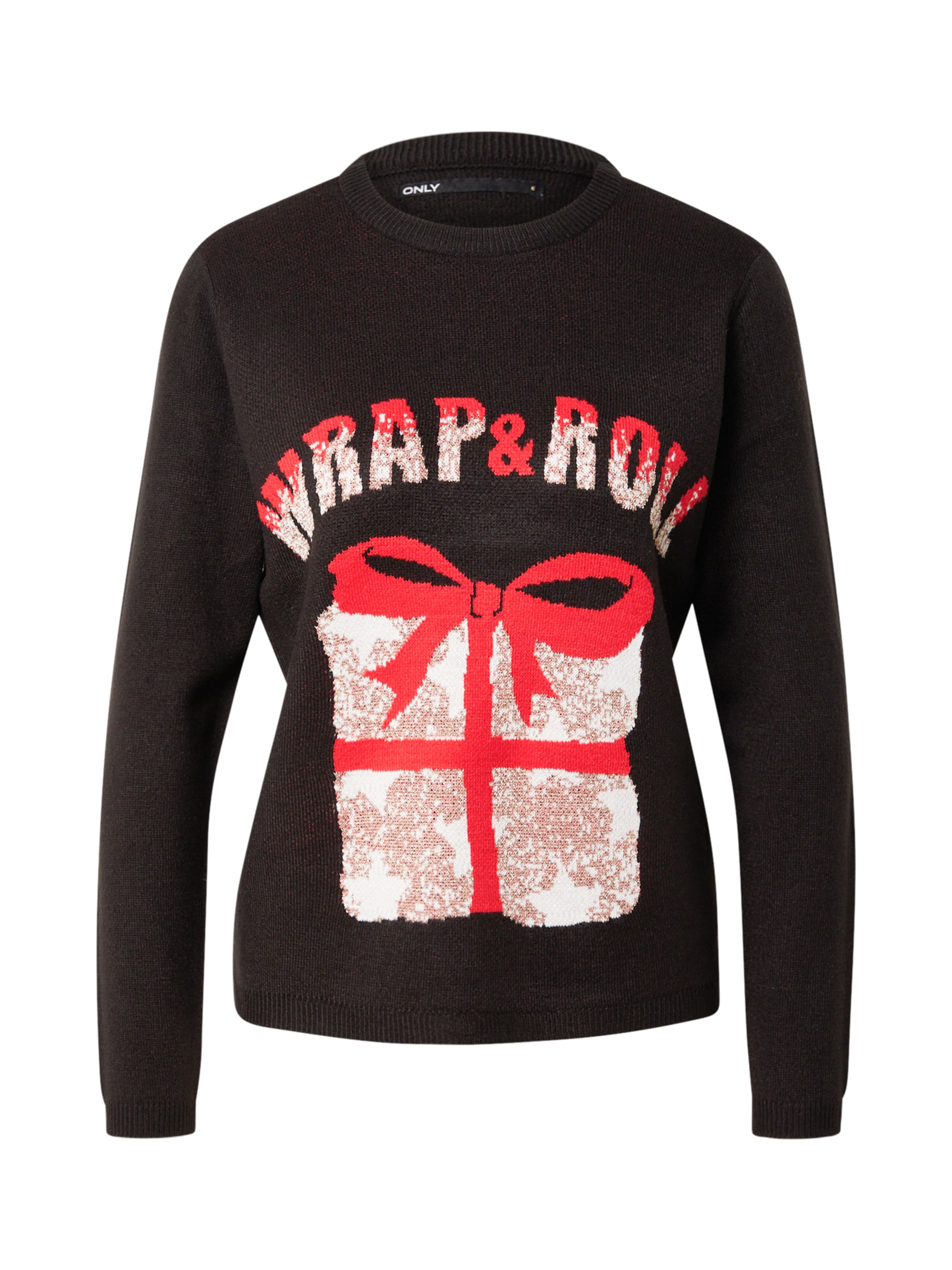 Pull-over 'XMAS WRAP' ONLY en noir : devant
