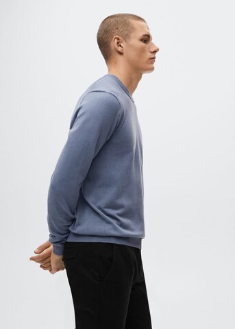MANGO MAN Sweater 'Ten' in Blue
