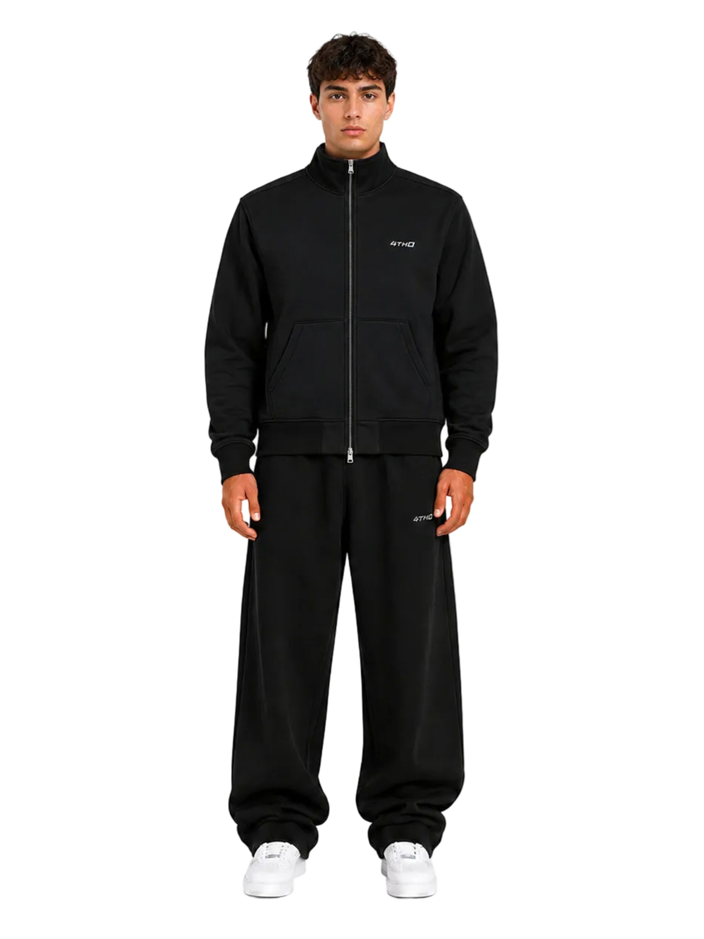 4thD Loosefit Sportbroek 'Sweatpant - Black' in Zwart