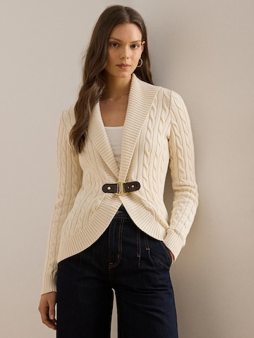 Cardigan Lauren Ralph Lauren en beige : devant