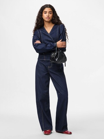 PIECES Baggy Jeans i blå