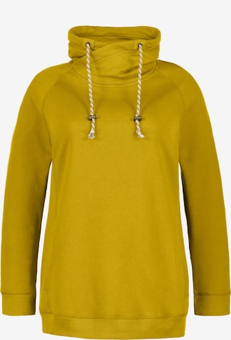 Sweat-shirt Ulla Popken en jaune : devant