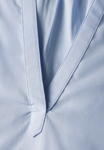 STREET ONE Bluse in Unifarbe in Blau