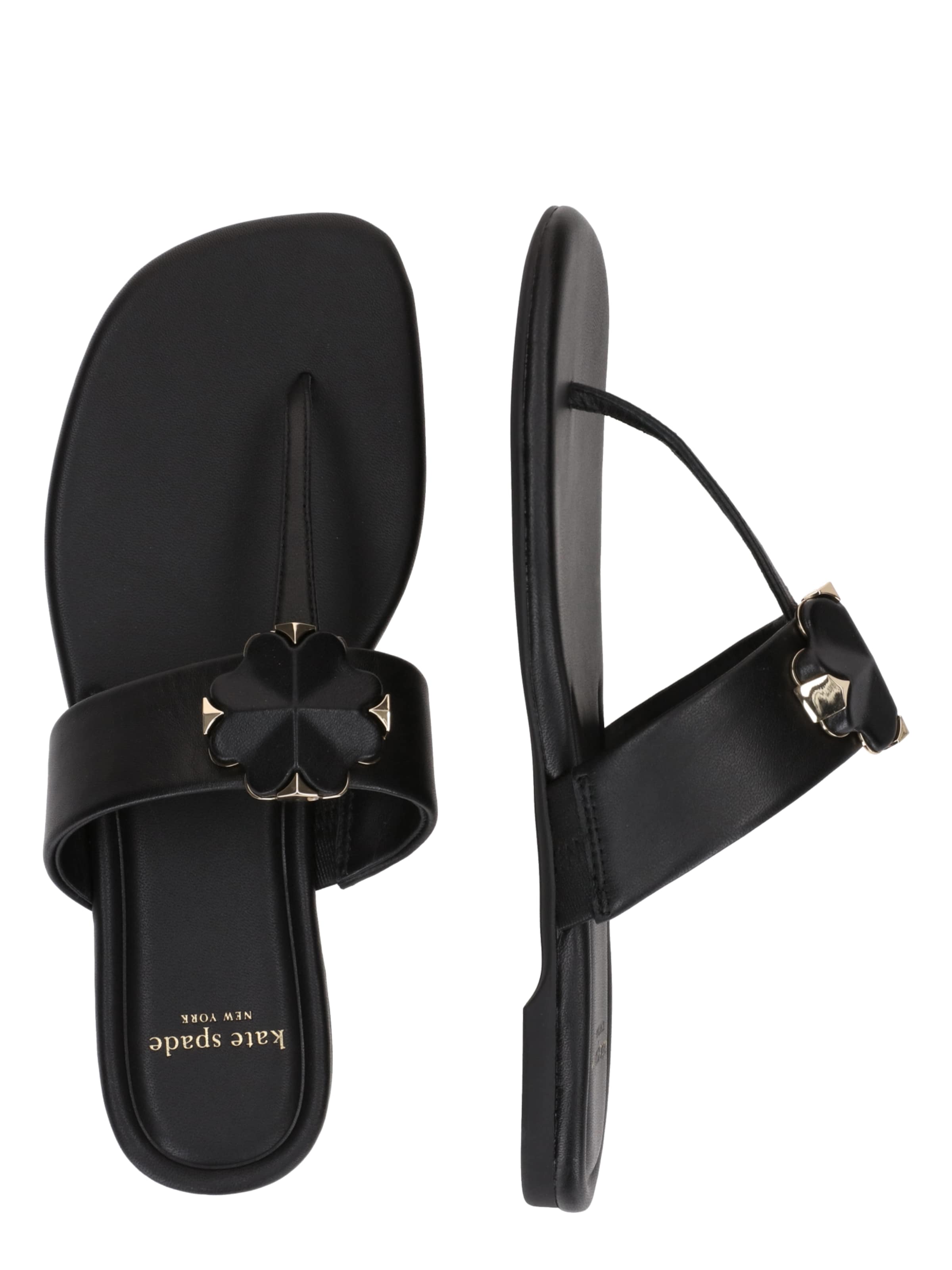 Infradito 'Spade Flower Thong Sandals' di Kate Spade in nero