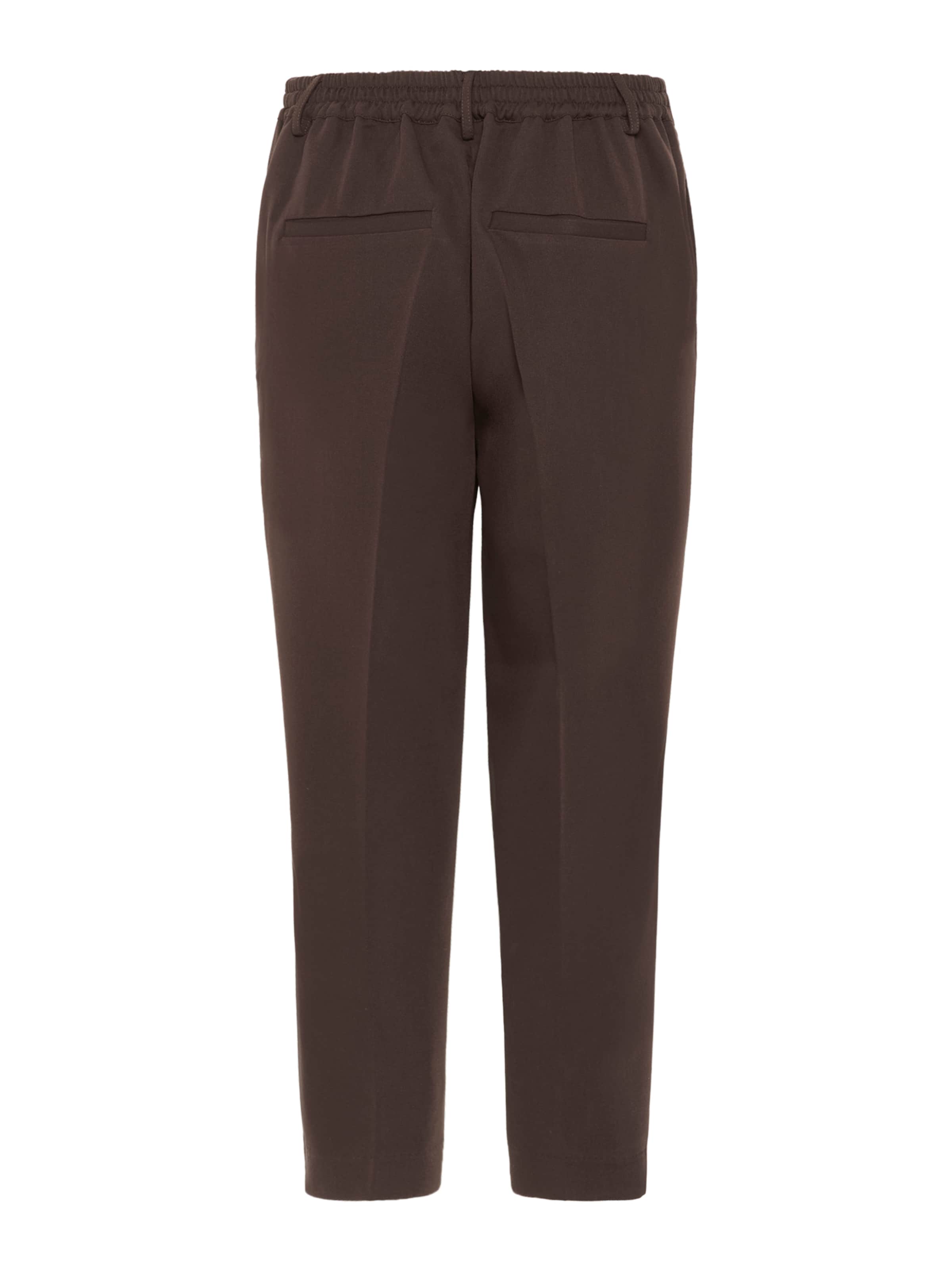 Kaffe Regular Trousers with creases 'KASakura' in Brown