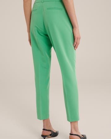 WE Fashion Slim fit Trousers with creases in Green