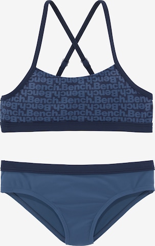 BENCH Bustier Bikini in Blauw: voorkant