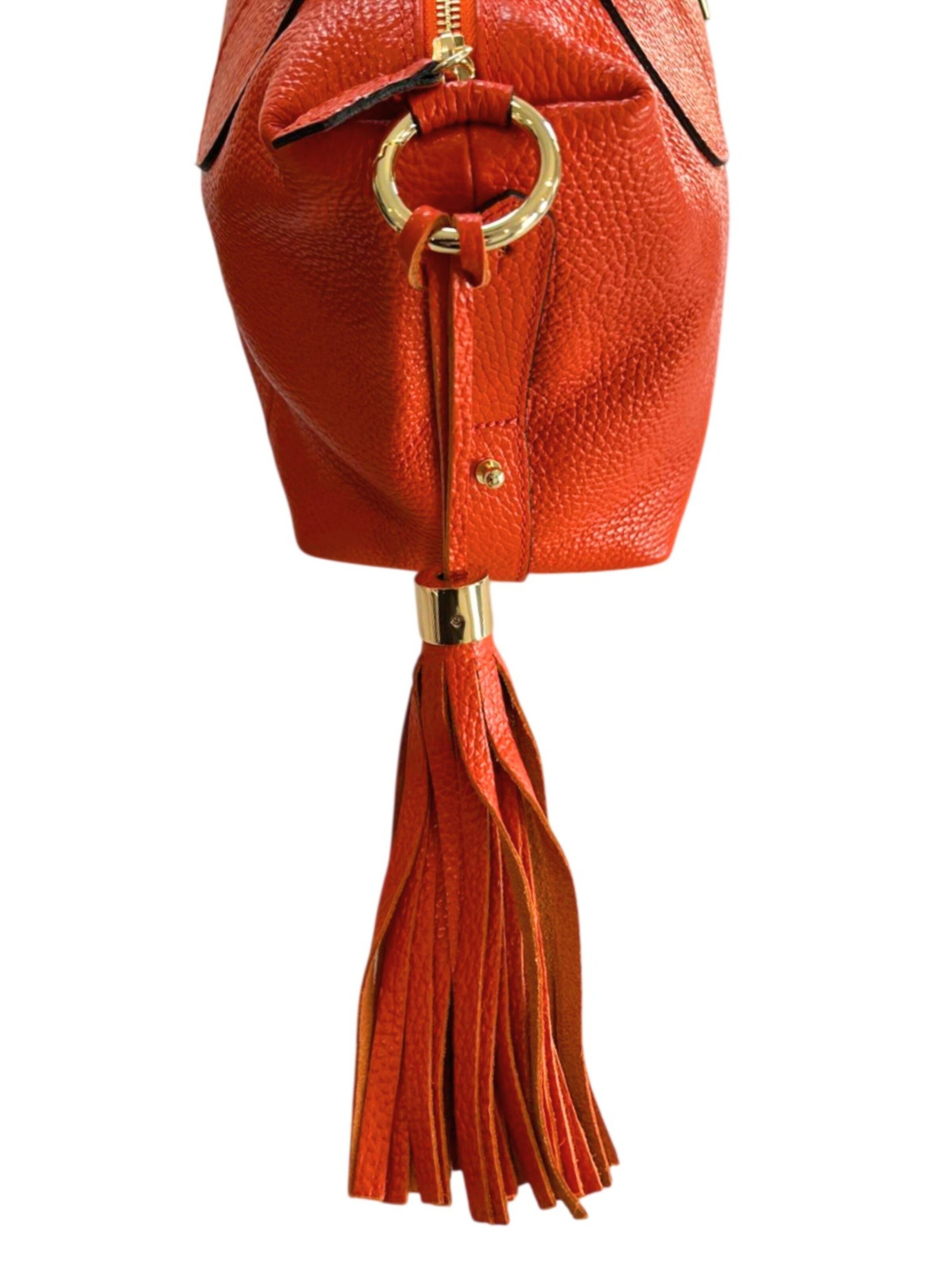 Borsa a mano 'Borsa a Mano Donna Pelle Vacchetta 100% - Modello Lucca Baldinini' di Baldinini Trend in arancione