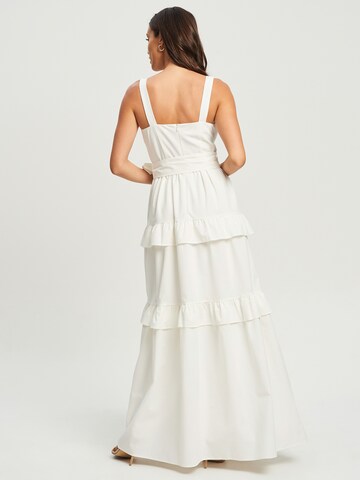 Tussah Φόρεμα 'NATALIA' σε λευκό: πίσω