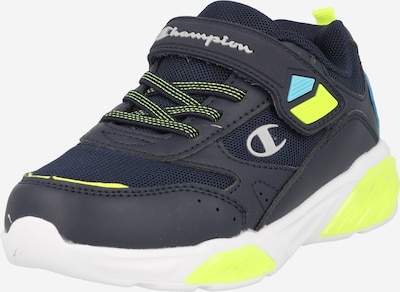 Champion Authentic Athletic Apparel Trainers 'WAVE' in Navy / Azure / Neon yellow / Light grey, Item view