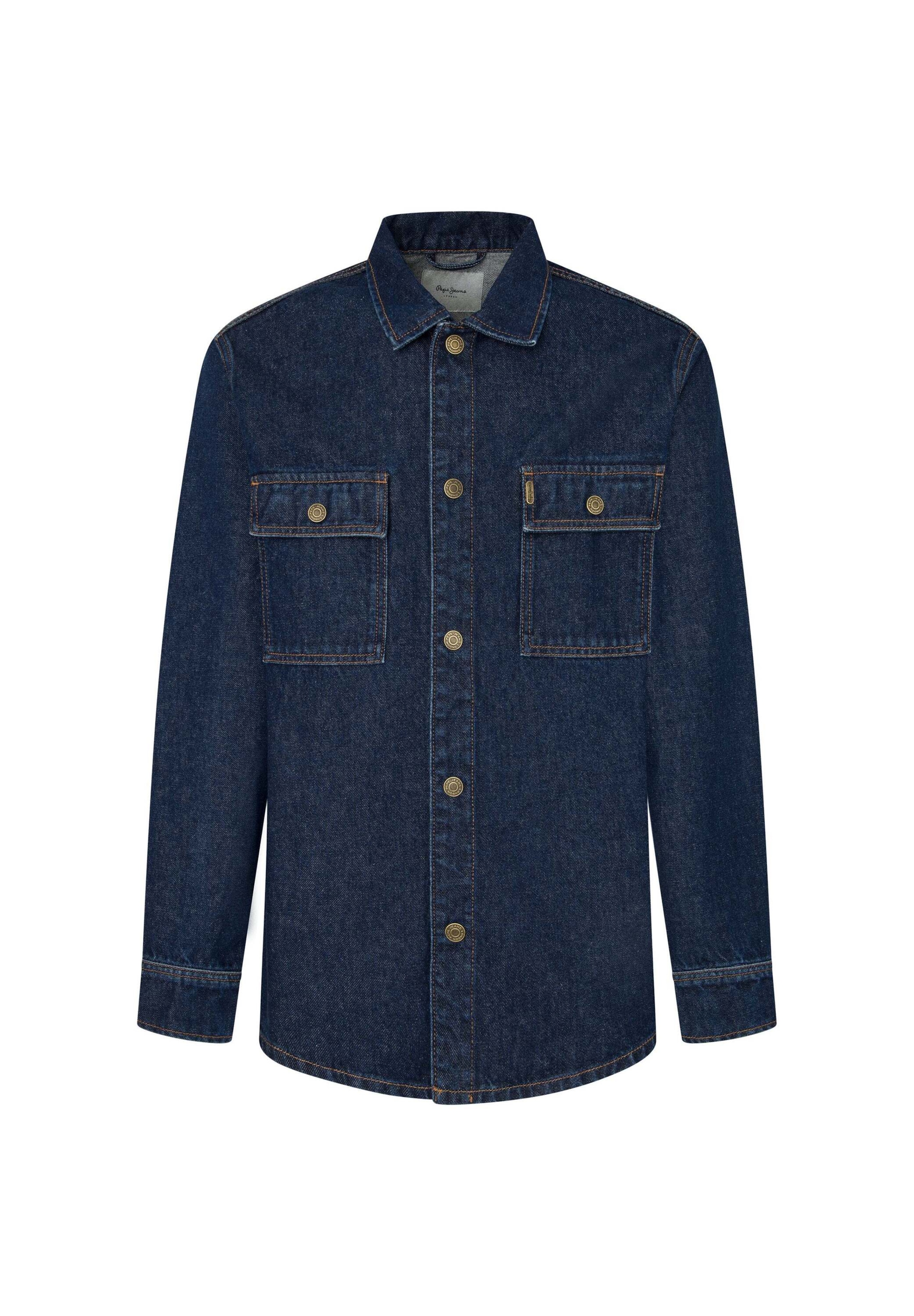 Pepe Jeans Regular Fit Hemd in Blau: Vorderseite