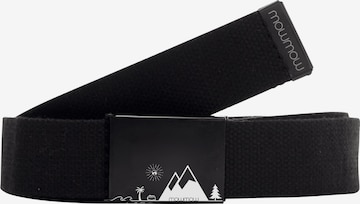 Mowmow Sportriem 'MowMow Belt - Canvas - Aluminum Buckle - 125 cm - Men - Women - Black' in Zwart: voorkant