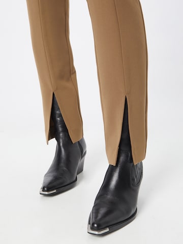 SECOND FEMALE Slim fit Pants 'Alfa' in Brown