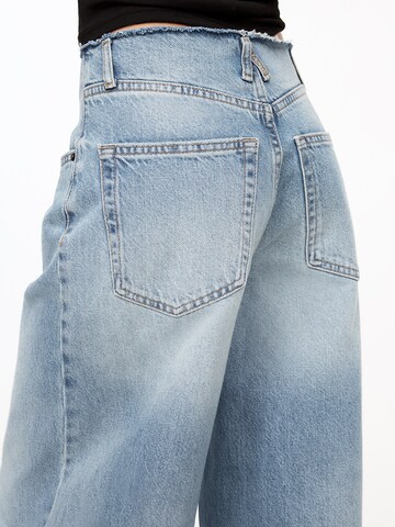 Wide Leg Jean Pull&Bear en bleu
