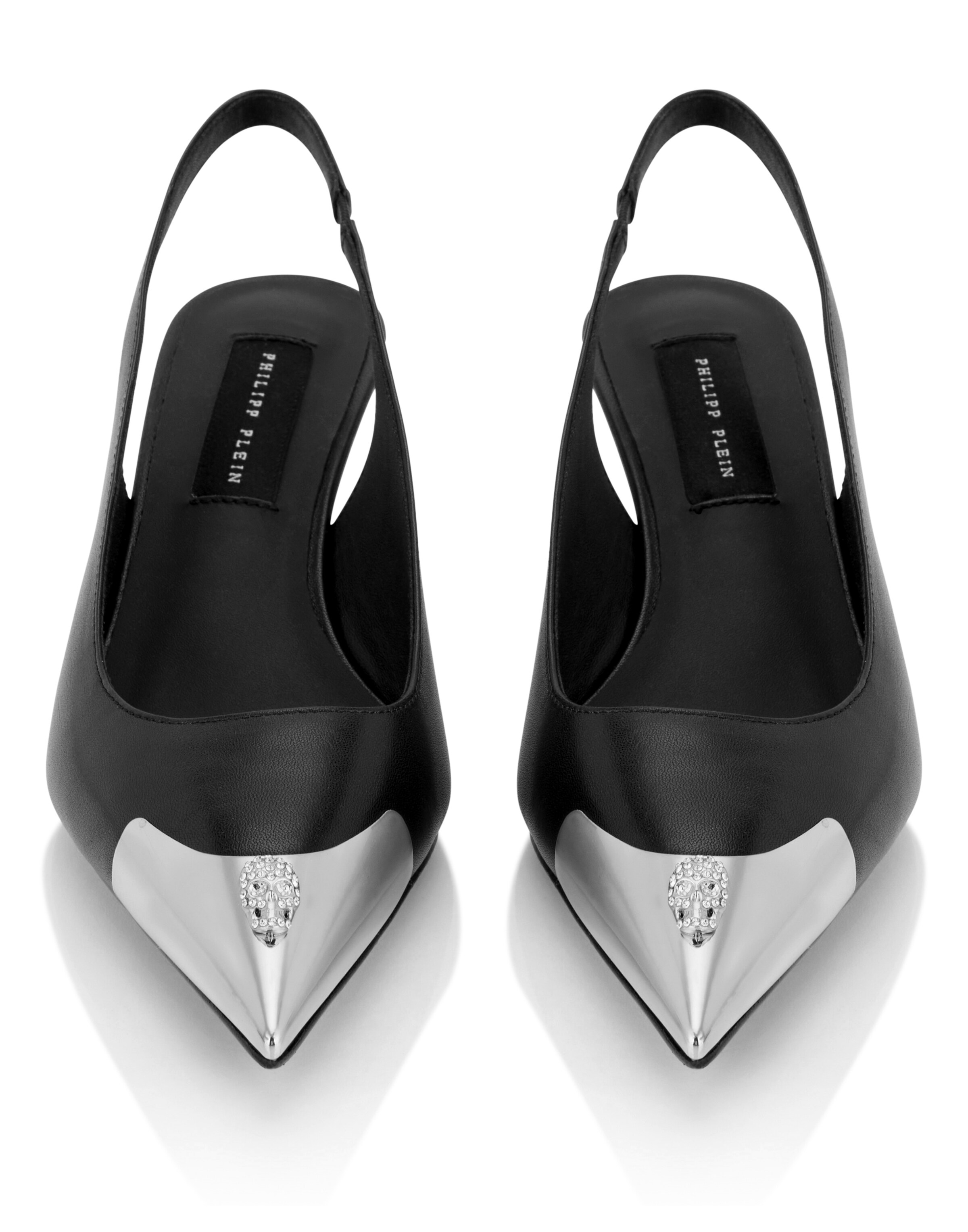 Décolleté sling 'Skull' di Philipp Plein in nero
