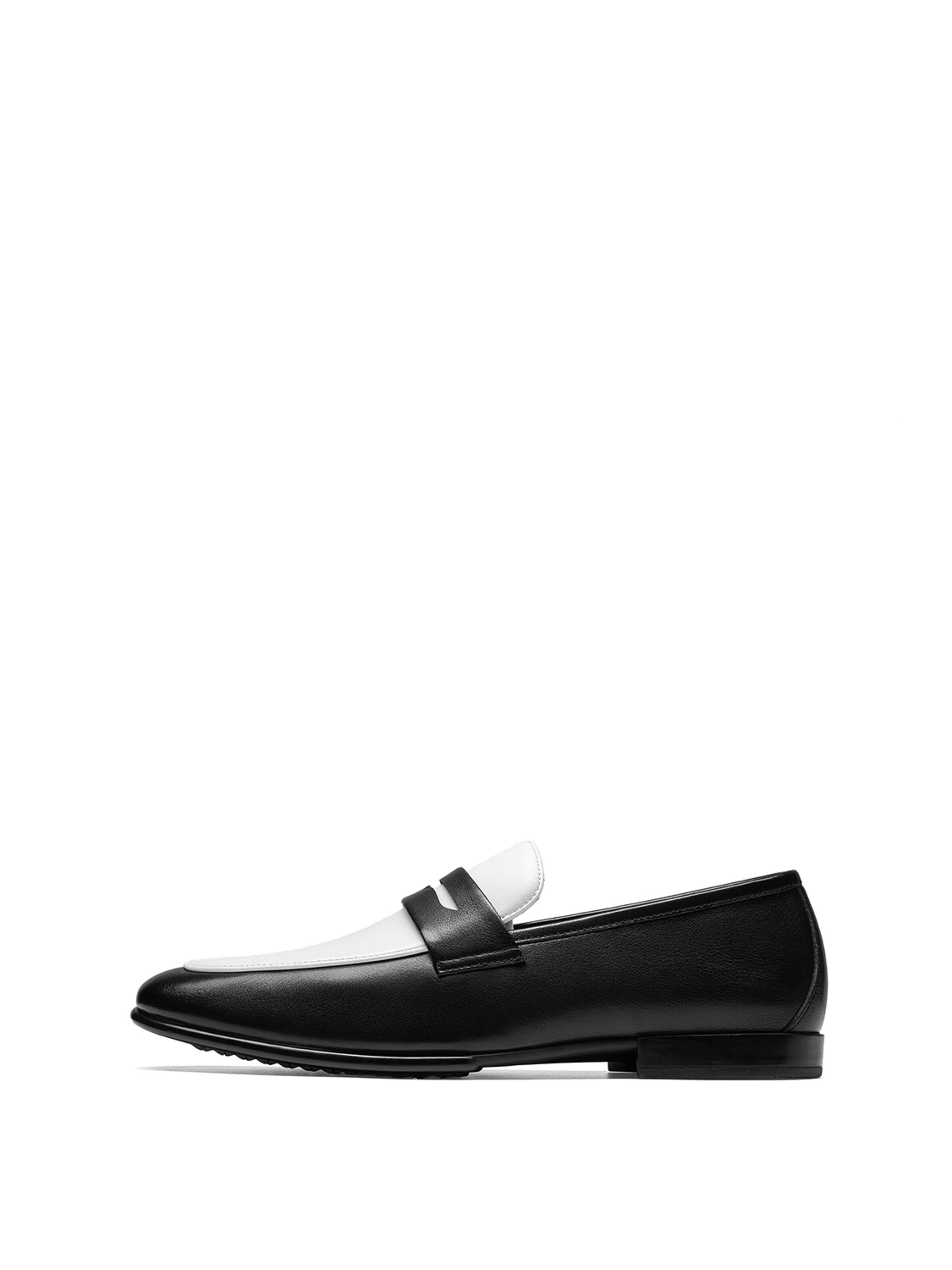 Bruno Marc Instappers 'Bruno Marc Herren Echtleder Loafer – Elegante Slip-On Business Schuhe für Anzug & Büro' in Wit