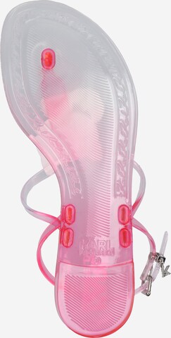 Karl Lagerfeld Σαγιονάρες διχαλωτές 'JELLY' σε ροζ