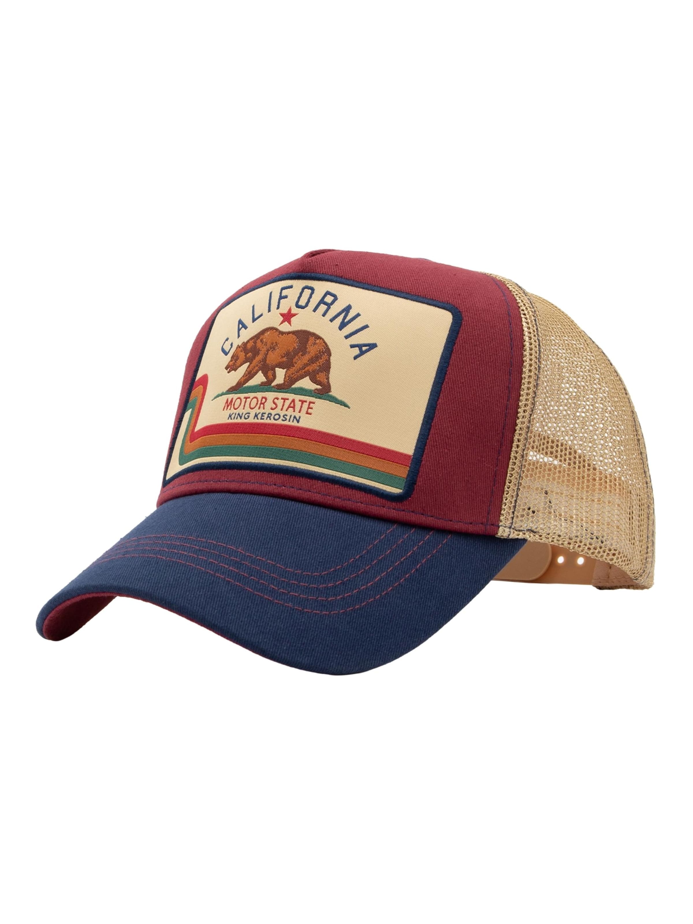 King Kerosin Cap 'California' in Red: front