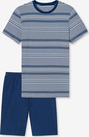 SCHIESSER Pajamas 'Summer Camp' in Blue: front