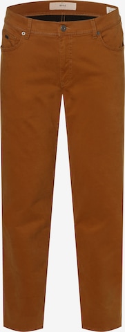 BRAX Regular Broek 'Cadiz' in Bruin: voorkant