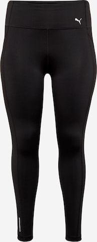 PUMA Skinny Workout Pants in Black: front