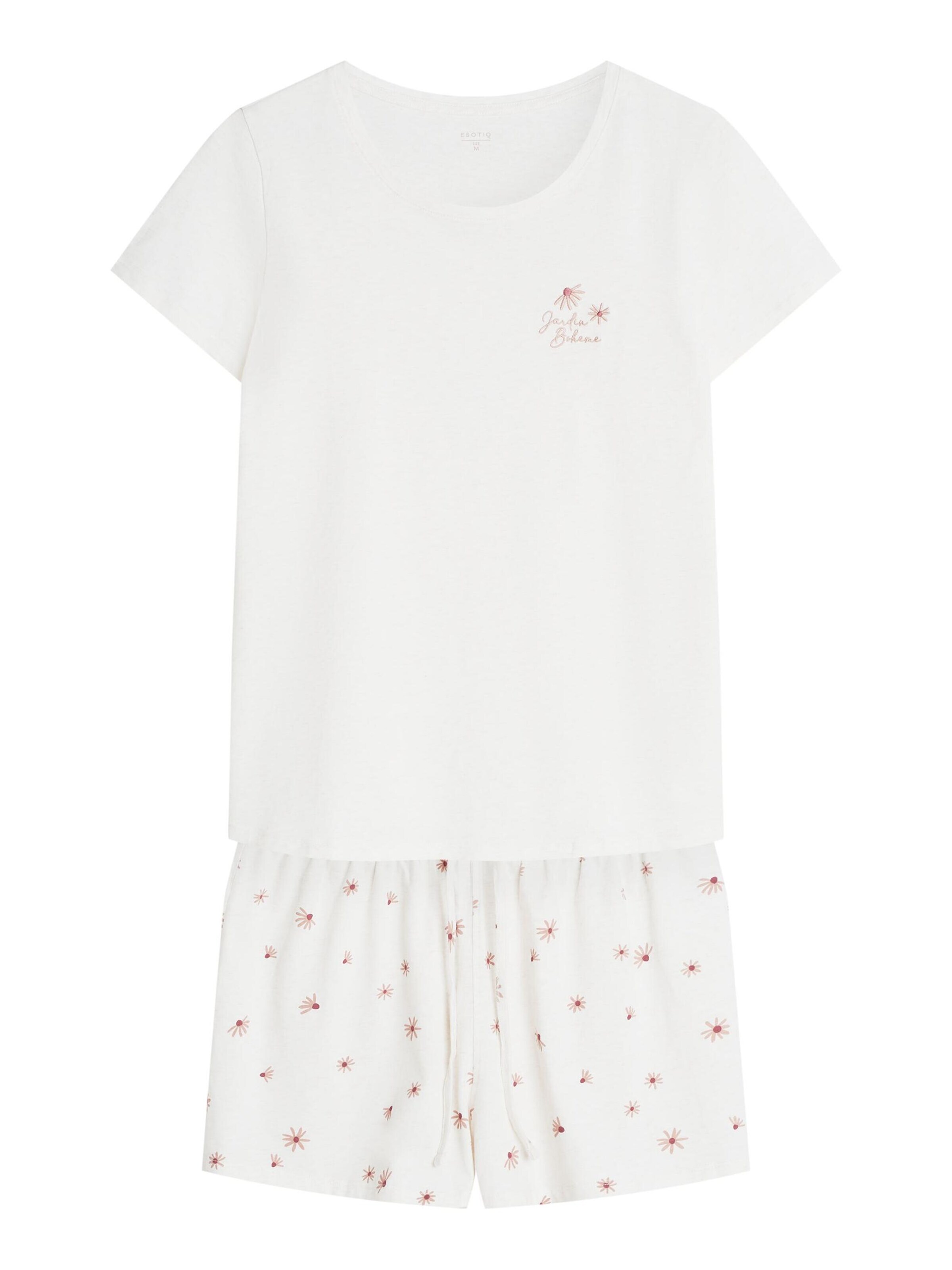 ESOTIQ Pajama 'Daisy' in White: front