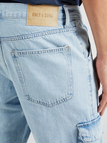 Only & Sons Regular Cargojeans 'ONSEDGE' i blå