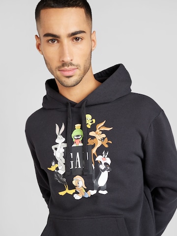 GAP Sweatshirt 'LOONEY TUNES' in Black