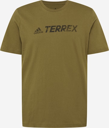adidas Terrex Funkční tričko – zelená: přední strana
