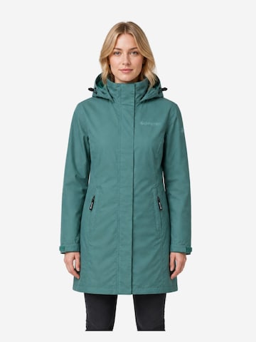 deproc Winterjas 'Outdoorparka LAVAL LONG Damen Outdoorjacke, Regenjacke' in Groen: voorkant