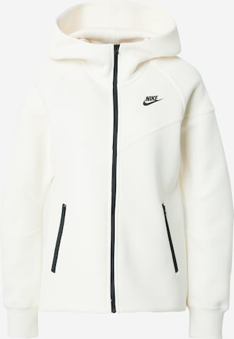 Nike Sportswear Sweat jacket in Beige: front