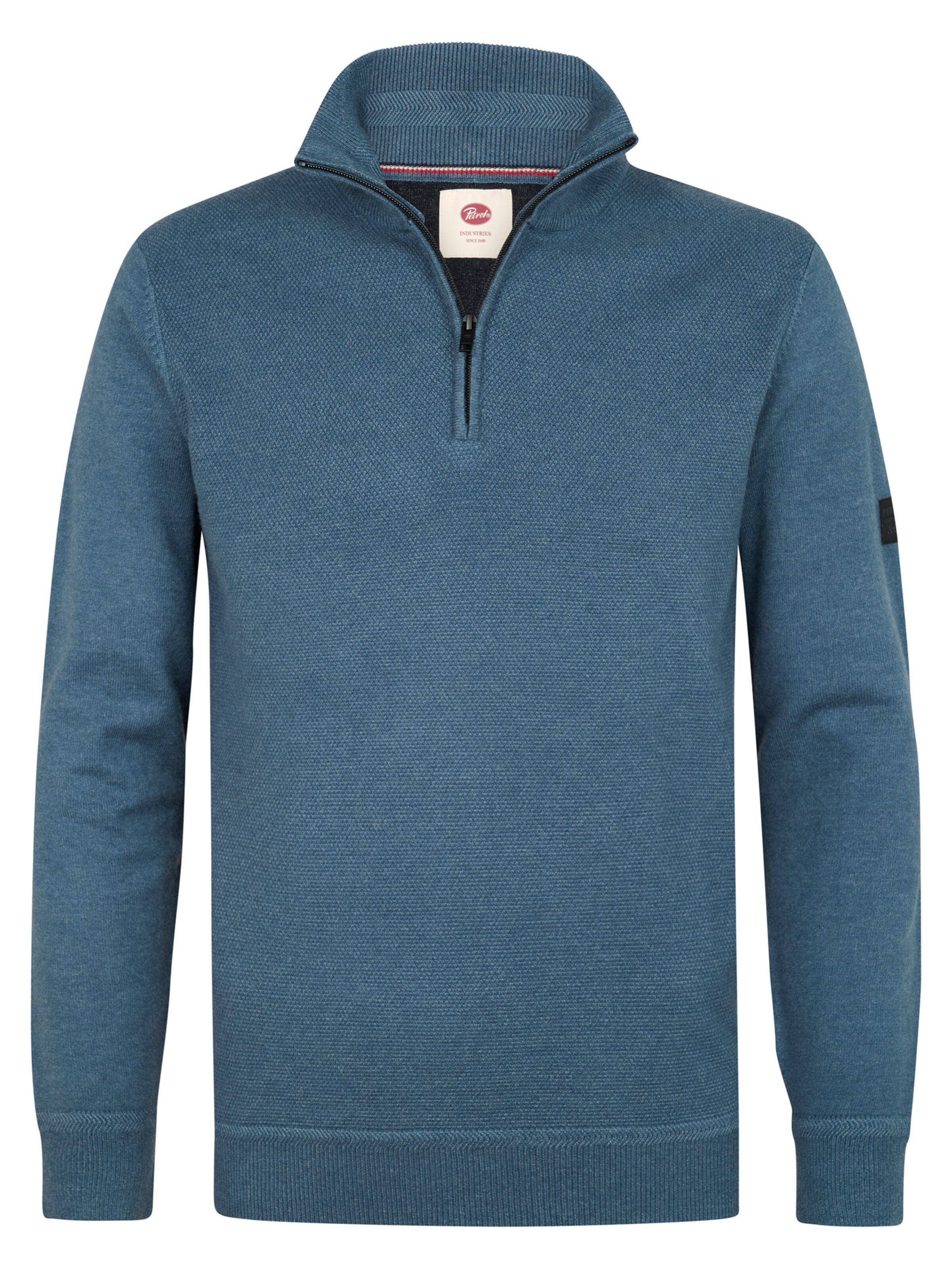 Petrol Industries Sweater 'Half zip' in Blau: Vorderseite