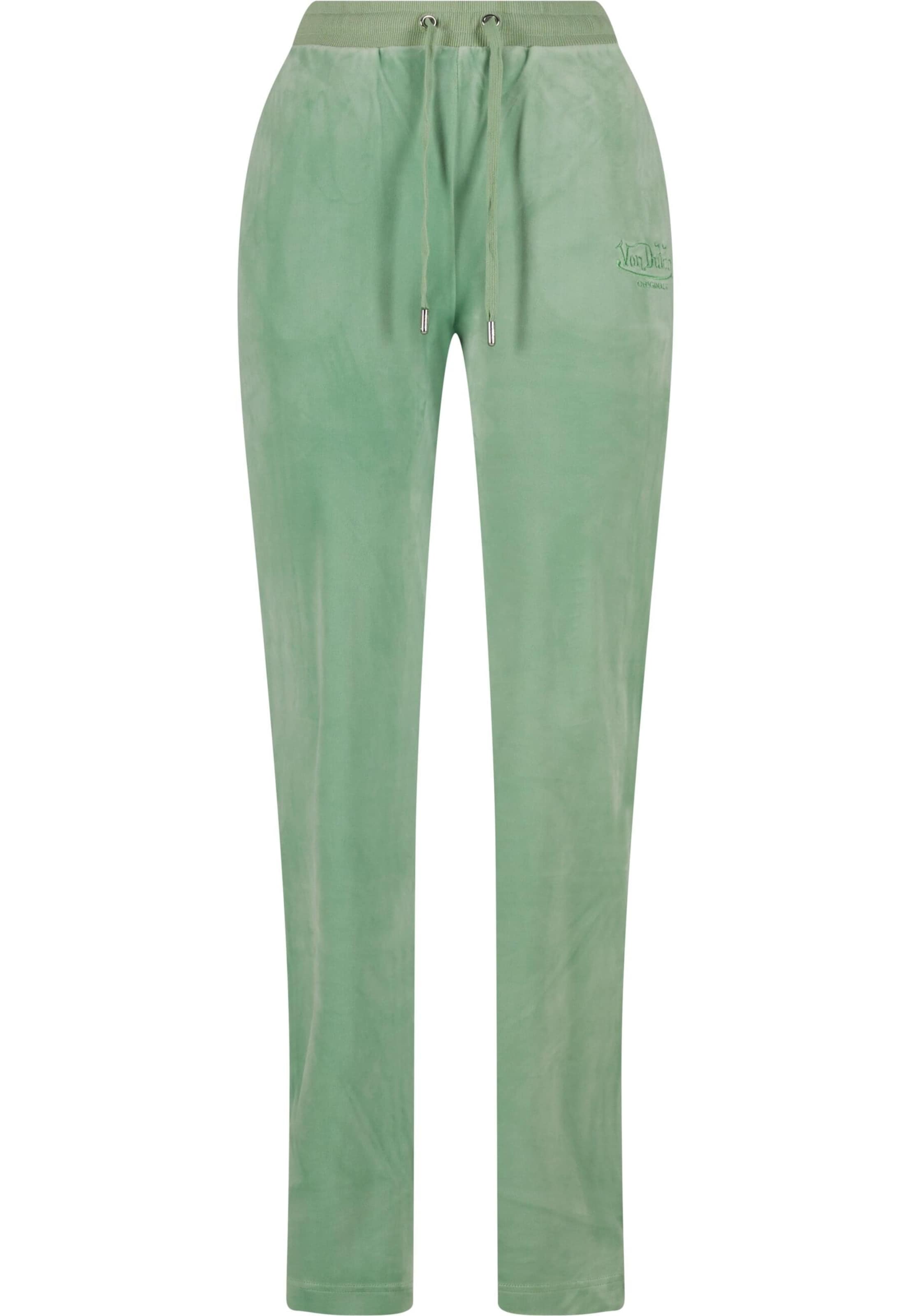 Von Dutch Originals Normální Kalhoty 'Elya' – zelená: přední strana