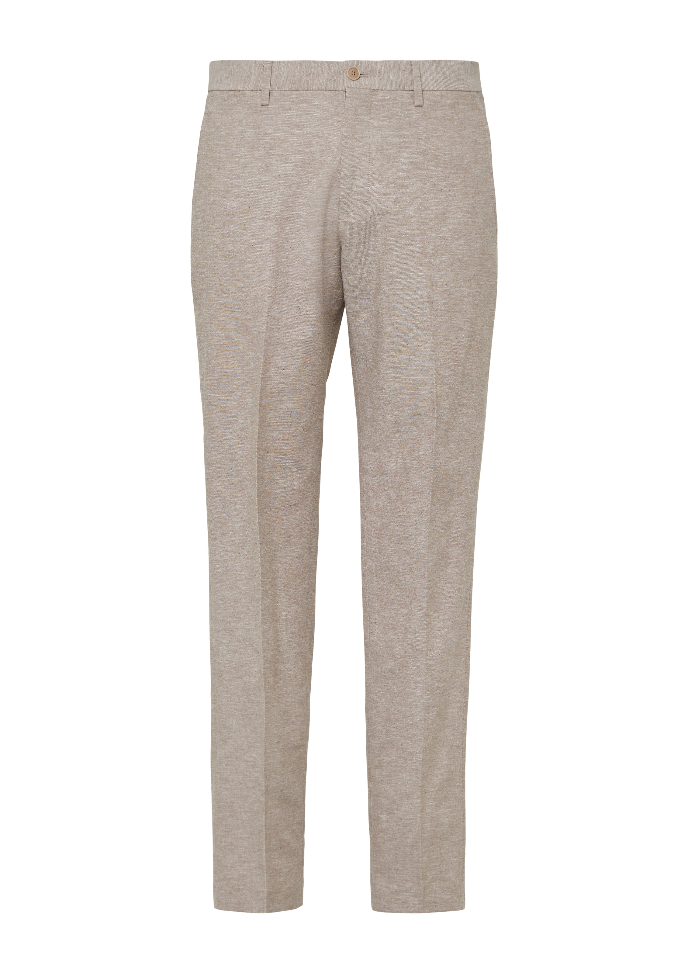 s.Oliver BLACK LABEL Slimfit Bügelfaltenhose 'PURE' in Beige: Vorderseite