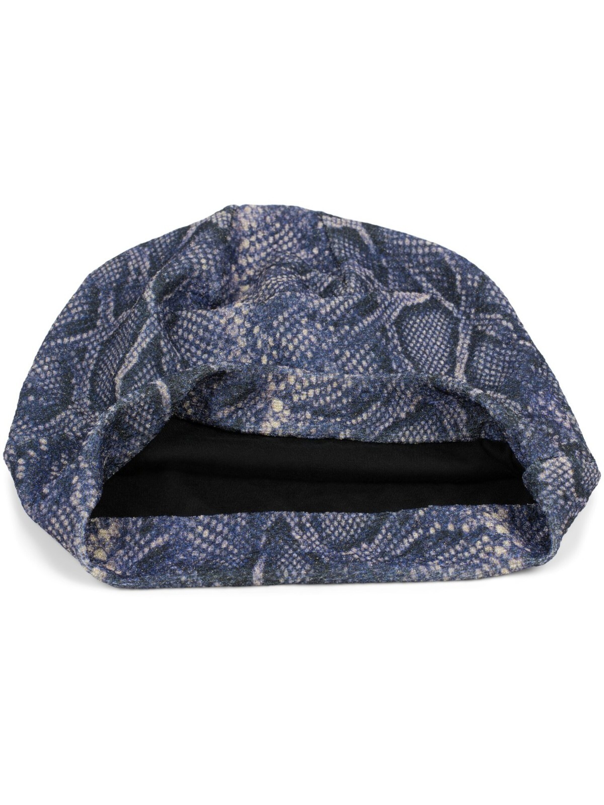 styleBREAKER Mütze 'Beanie Mütze Glitzer Schlangen Muster'‌‌‌‌‌‌ in Blau