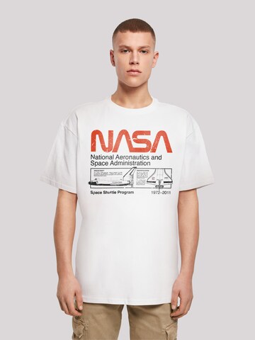 T-Shirt 'NASA Classic Space Shuttle' F4NT4STIC en blanc : devant
