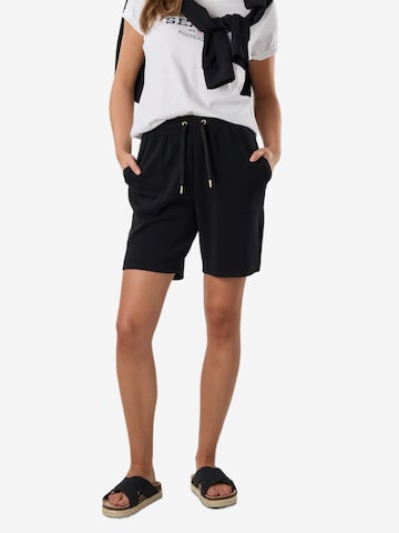 Seaside Regular Trousers in Black: front