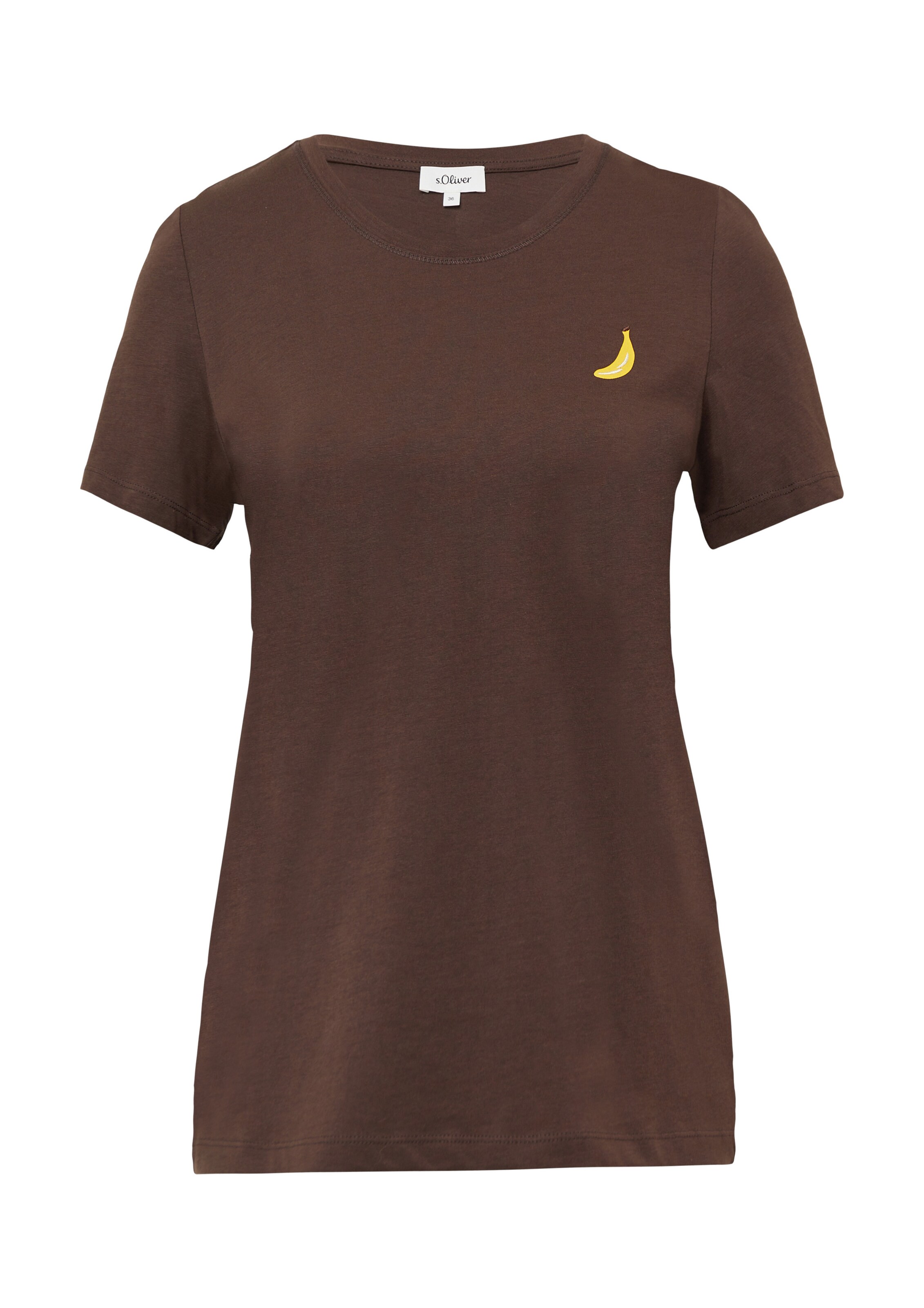 s.Oliver T-Shirt in Braun: Vorderseite
