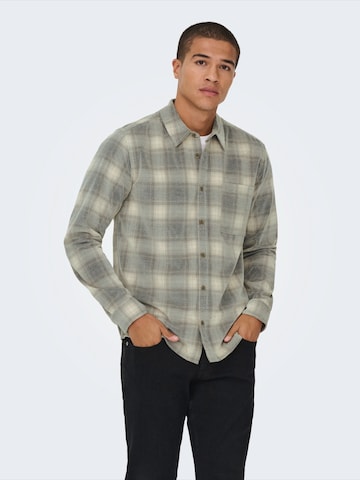 Only & Sons Regular fit Button Up Shirt 'ONSWILLIAM' in Blue: front