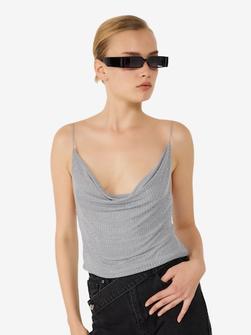 No Matter What Top in Grijs: voorkant