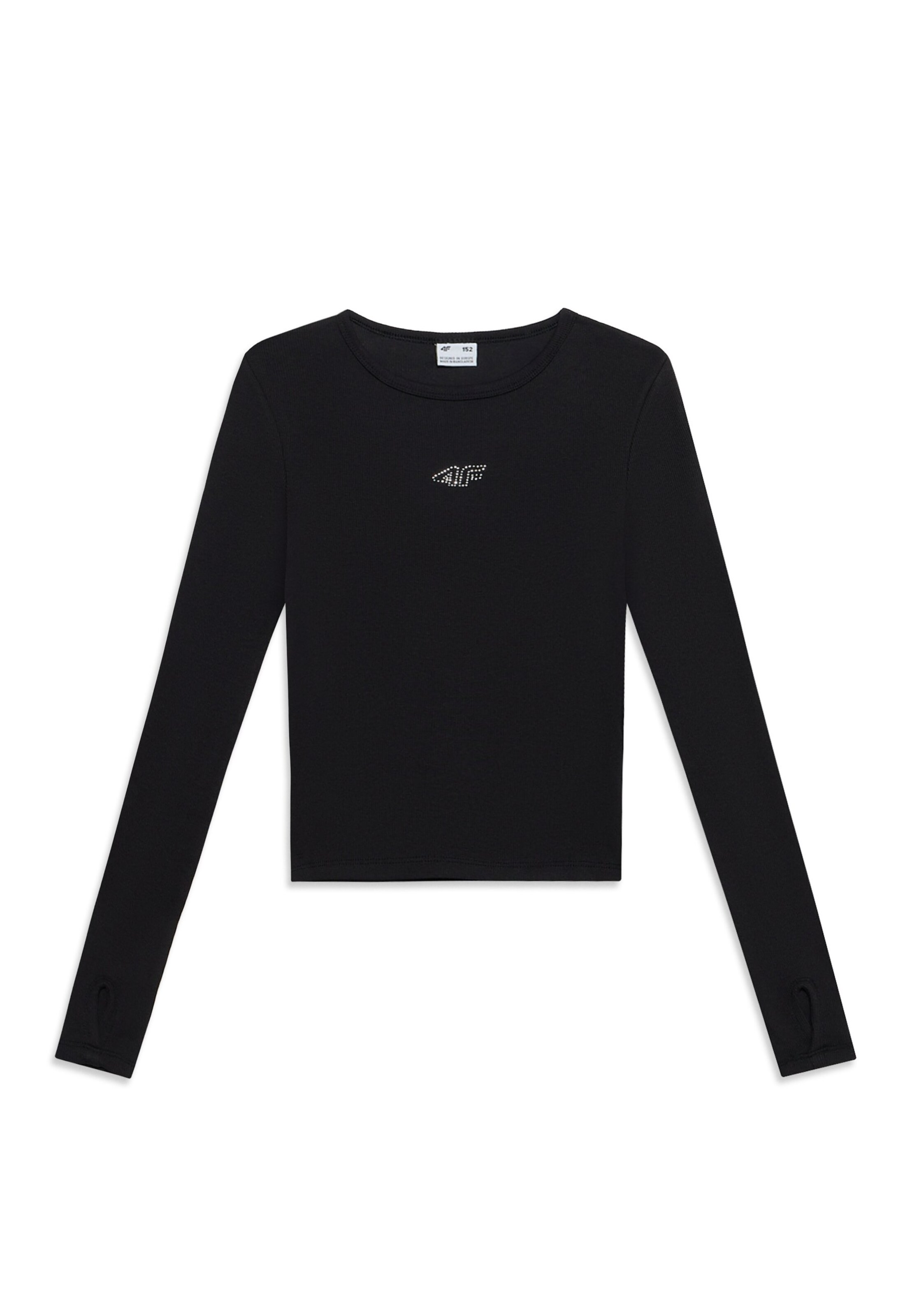 4F Junior Funktionsshirt in Schwarz: Vorderseite
