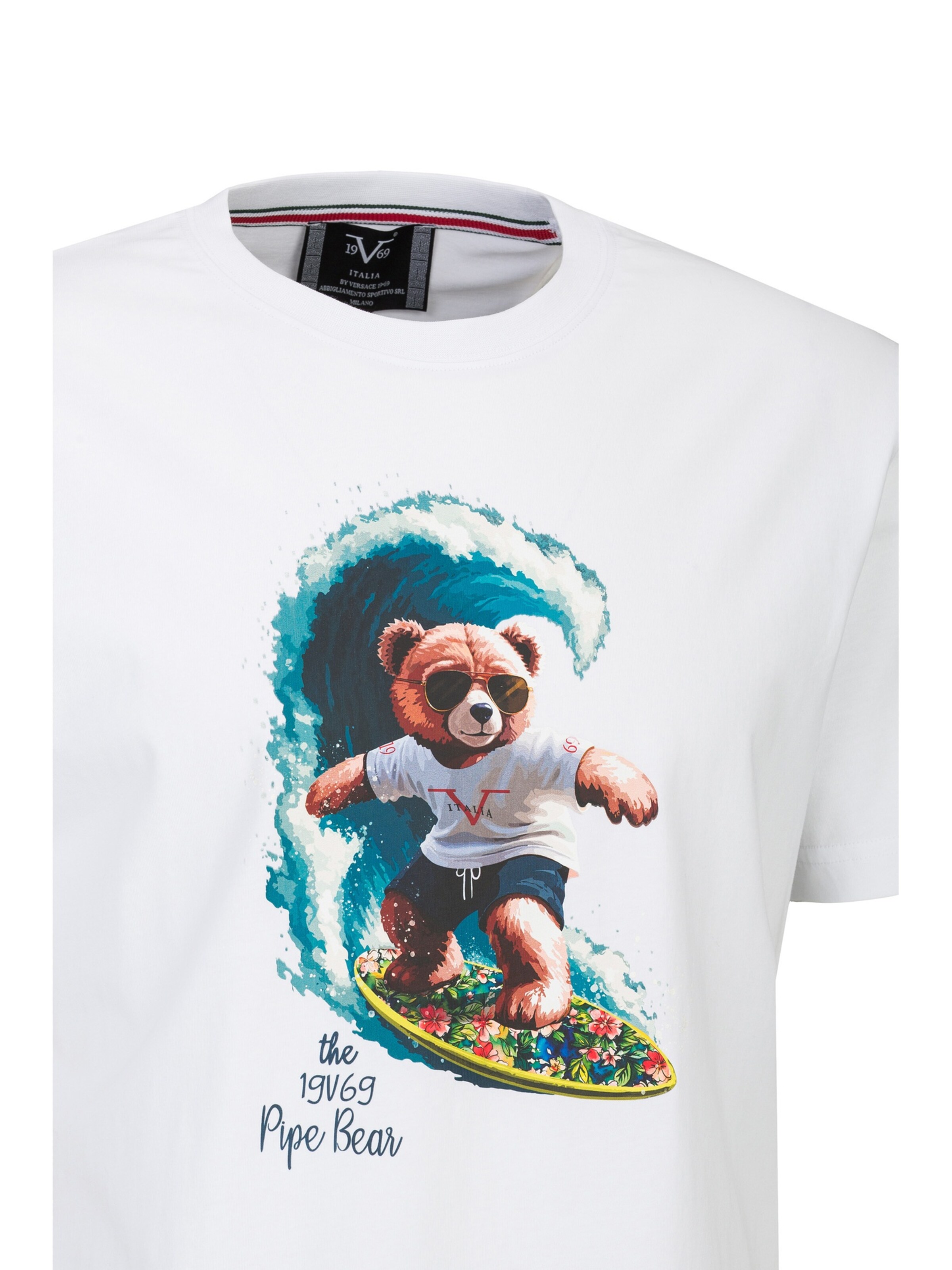 19V69 ITALIA Shirt 'Rafael Pipe' in Wit