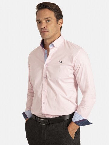 Sir Raymond Tailor Regular fit Button Up Shirt 'Lisburn' in Pink