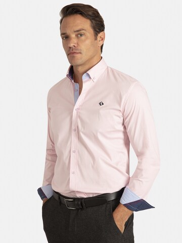Sir Raymond Tailor Regular fit Overhemd 'Lisburn' in Roze
