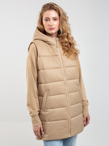 Gilet 'Pavla' BIG STAR en beige : devant