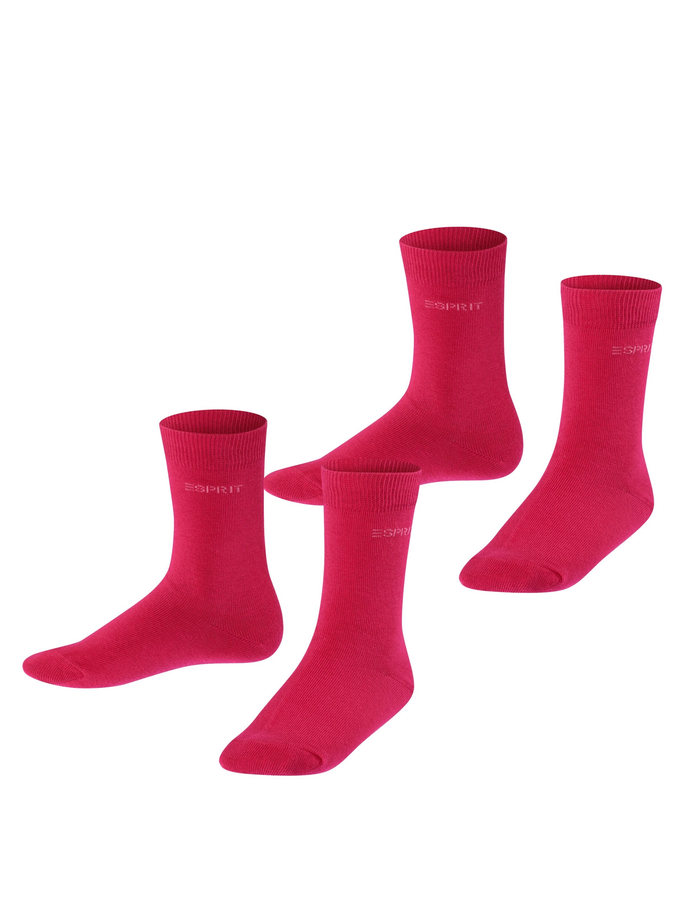 ESPRIT Socken 'Foot Logo 2-Pack'‌‌‌‌ in Rot: Vorderseite