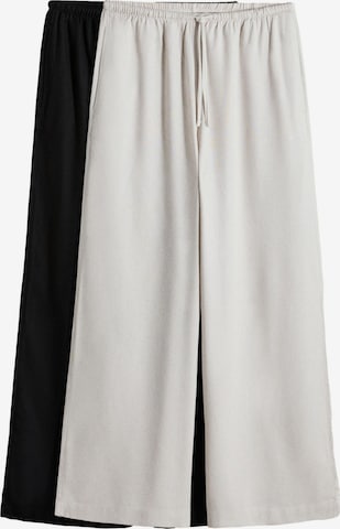 The SetWide Leg/ Široke nogavice Hlače - crna boja: prednji dio