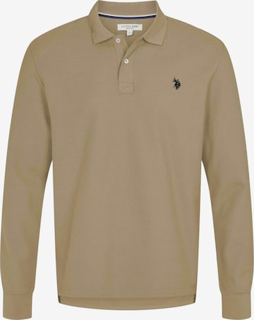 U.S. POLO ASSN. Regular Fit Polo 'UMBRETT' in Beige: Vorderseite