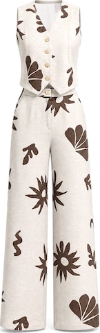 Imily Bela - Traje de pantalón en beige: frente
